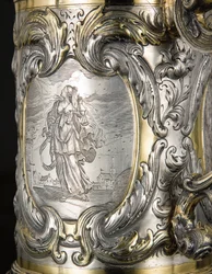 Detalj av en kruka, Danzig, ca 1670 (paket förgyllt silver) (se även 469708 och 469710)