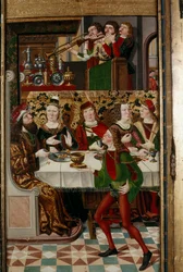"The Banquet of Ahasuerus" baserad på en berättelse i Esters bok, av en okänd..., 2022 (foto)