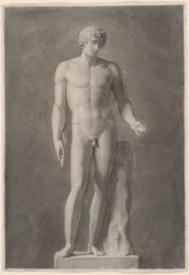 Apollo eller Adonis, ca 1818 (kol på papper)
