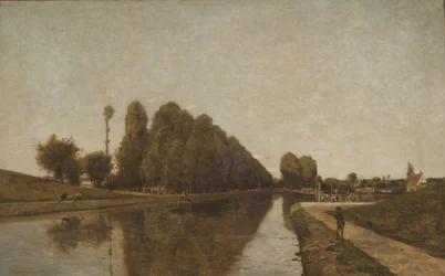 The Briare Canal (olja på duk)