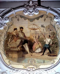Fiskeplats vid Chantilly Castle Målning av Henri Baron (1816-1885) 1846 Sön. 0,97x1,14 m Chantilly, Musee Conde