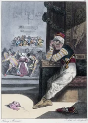 Le Carnival: "" Alla tar sitt nöje där han hittar honom"" - i "" Les pastemps"" av Henri Monnier, red. Delpech, Paris