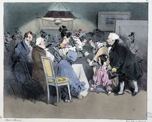 Besök - i "" parisiska skisser" av Henri Monnier, red. Delpech, Paris