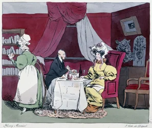 En läkare på 1800-talet - i "" Förr och idag" av Henri Monnier, red. Delpech, Paris