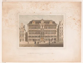 Utsikt över Maison Grand Place i Bryssel Huset (känd som kungens) Grand