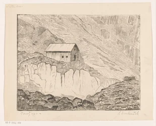 Hus på ett berg