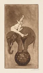 Elephant and Clown (L