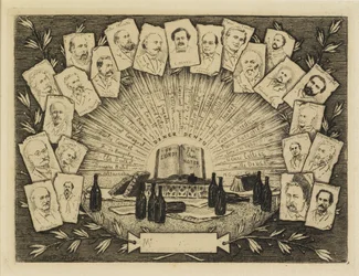Tjugotvå porträtt, 1881 (etsning, torrnål)