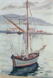 Yachts at Saint Tropez (olja på duk)