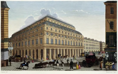 Franska teatern. Gravyr av Courvoisier