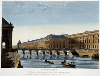 Pont des Arts och det gamla Louvren - i "Paris by Courvoisier""