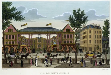 The Chinese Baths, cirka 1820 i "" Views of Paris"" av Courvoisier 1827