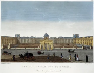 Utsikt över Chateau des Tuileries - i "" Views of Paris"" av Courvoisier