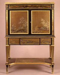En ormolu-monterad sekreterare i Louis XVI-stil