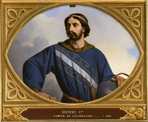 Greve Henrik I av Champagne, 1127-1181, kallad den Frikostige, 1844