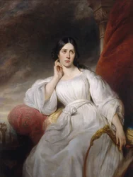 Porträtt av operasångerskan Maria Malibran-Garcia 1808-1836, som Desdemona, 1830.