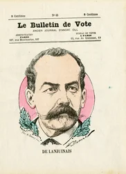 Valsedel 2:a serien, Satirical in Colours: De Lanjuinais - Illustration av Henri Demare (1846-1888)