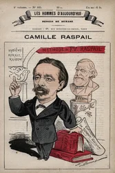Tecknad film av Camille Raspail 1827-1893 engelsk politiker från 