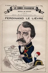 Tecknad film av Ferdinand Le Lievre (Lelievre) (1799-1886) Engelsk senator i Algeriet från 