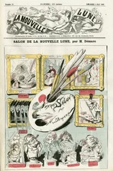 Illustration av Henri Demare (1846-1888) för omslaget till La Nouvelle Lune