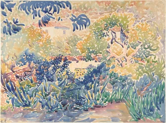 Konstnärens trädgård i Saint-Clair, 1904-5.