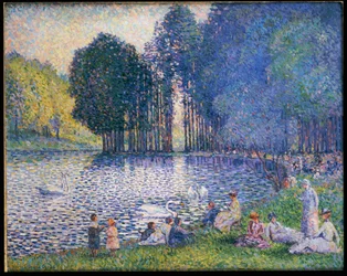 Sjön i Bois de Boulogne, omkring 1899