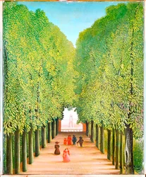 Gränd i parken i Saint-Cloud (olja på duk)