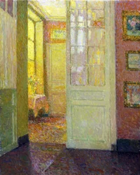 Interiör. Fönsterljus - målning av Henri Le Sidaner (1862-1939)