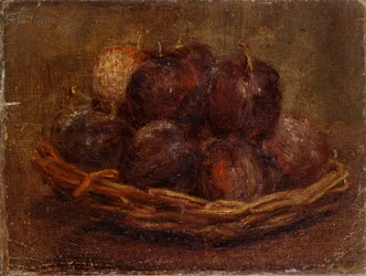 En korg med plommon, 1869