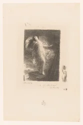 Jonge kvinna ut Taranto valt van de boeg van ett fartyg Den unge Tarentinen Elegy XX (I gammal stil) Gedichten van André Chénier (serietitel) Illustrationer till André Chéniers dikter (serietitel)