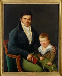 Barbet och hans son (målning på duk)