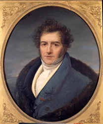Porträtt av Francois Adrien Boieldieu (1755 - 1834), fransk kompositör. Målning av Henri Francois Rieser (1767-1828)