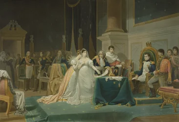 Kejsarinnan Joséphines (1763-1814) skilsmässa, 15 december 1809, graverad av Jean Pierre Marie Jazet (1788-1871), 1851