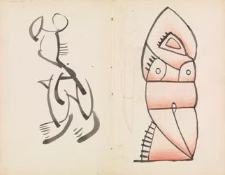 Studie för en figural skulptur, hukande figur