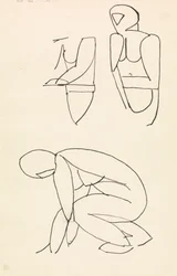Tre figurstudier