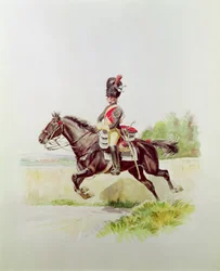 Soldat från det kejserliga gardet till häst, 1898