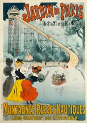 Paris trädgård - berg-och dalbana, 1895.