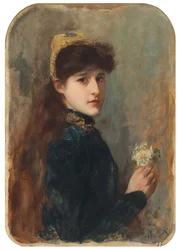 Porträtt av en ung flicka, ca 1877-1880