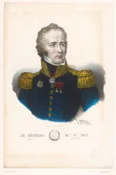 Porträtt av Maximilian Sebastien Foy General M.lien S.tien Foy, MP för Aisne (titel på objekt) Generals van het Keizerrijk (serietitel)