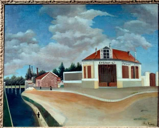 Fabrik av stolar i Alfortville Målning av Henri Rousseau dit le Douanier Rousseau (1844-1910) 1897 Sön. 0,73x0,92 m Paris, musee de l