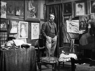 Henri Matisse i verkstaden hos Henri Evenepoel, 1897.