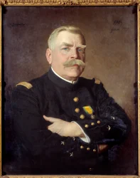 Porträtt av Joseph Joffre (1852-1931), marskalk av Frankrike. Målning av Henry Jacquier (1878-1921). 1915. Storlek 0,81 x 0,65 Versailles, Chateau Museum