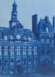 Hotel de Ville i Paris, 1853 (cyanotyp)