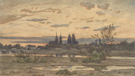 Utsikt över Moulins, ca. 1850-60.