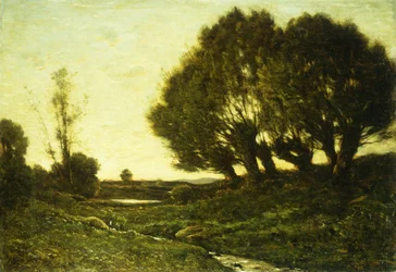 Ett skogslandskap med en bäck, 1903