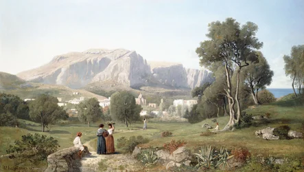 Utsikt på ön Capri i Neapelbukten, 1853