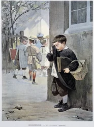 I återhållsamhet - akvarell av Geoffroy i "" Le Figaro Illustré""", maj 1901