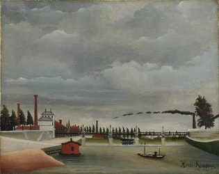 Utsikt över gångbron vid Passy, 1890-1891.