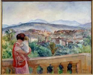 Canet på våren. Målning av Henri Lebasque (1865 - 1937)