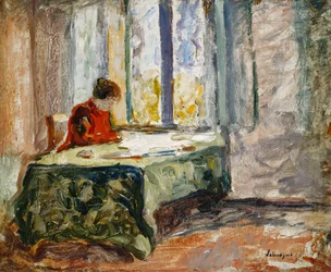 Woman Sewing; Femme Cousant,